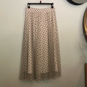 Tulle polka dot skirt